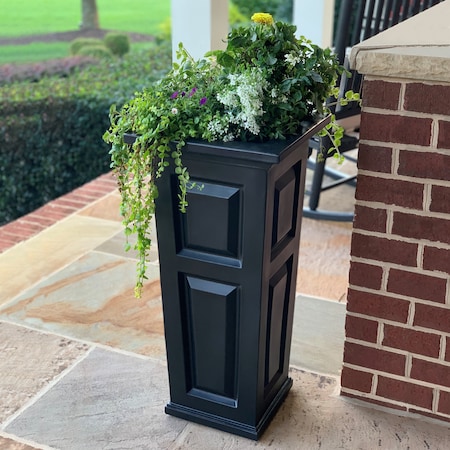 Mayne Nantucket Tall Planter - Black 4833-B